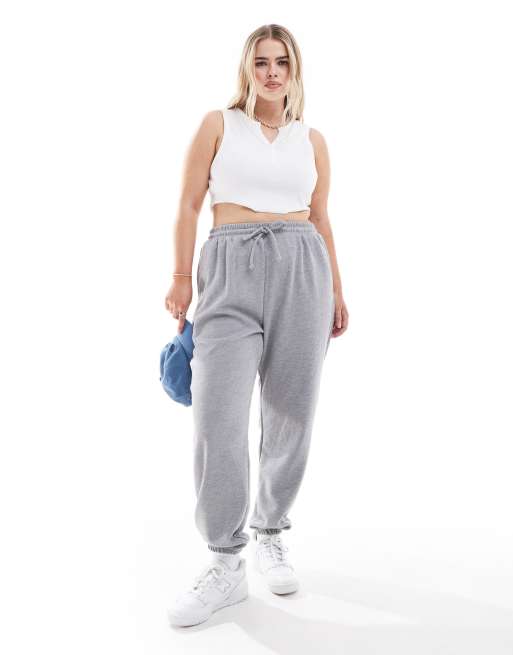 Plus size grey joggers online