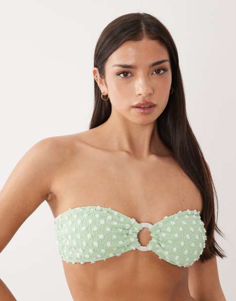 South Beach polka dot bikini in seafoam green - view 1