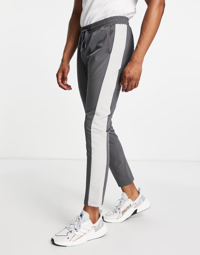 South Beach polyamide panelled slim fit sweatpants in gray