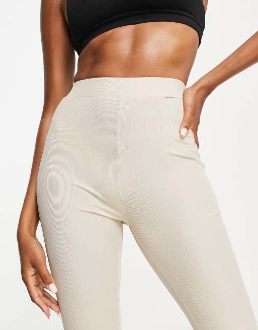 Yara slit leggings - Beige - Women - Gina Tricot