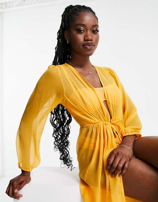 Mustard beach hot sale cover up