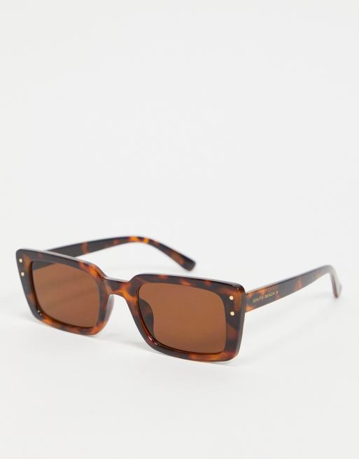 rectangle tortoiseshell sunglasses