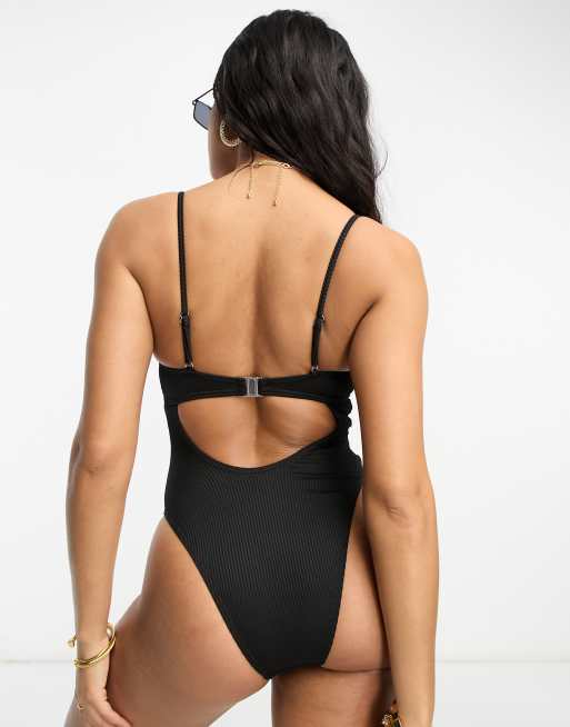 Asos cheap belted swimsuit