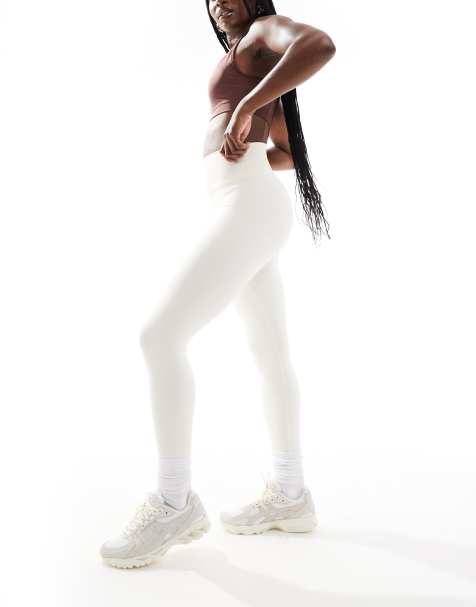 South Beach Ribbed leggings in cream - view 1