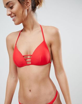 South Beach – Röd bikini i trekantsmodell