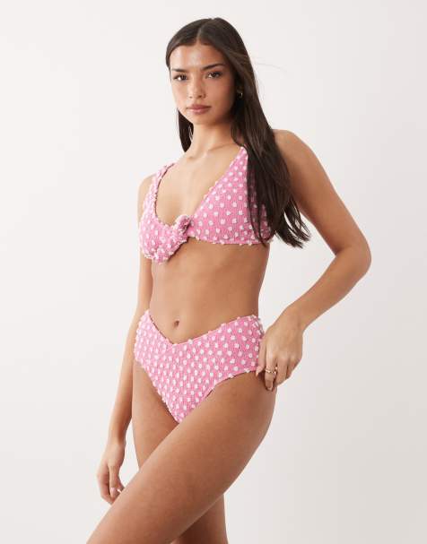 South Beach – Rosa bikini med knutar - view 1
