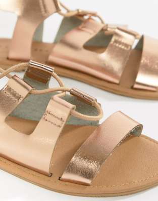 rose gold beach sandals