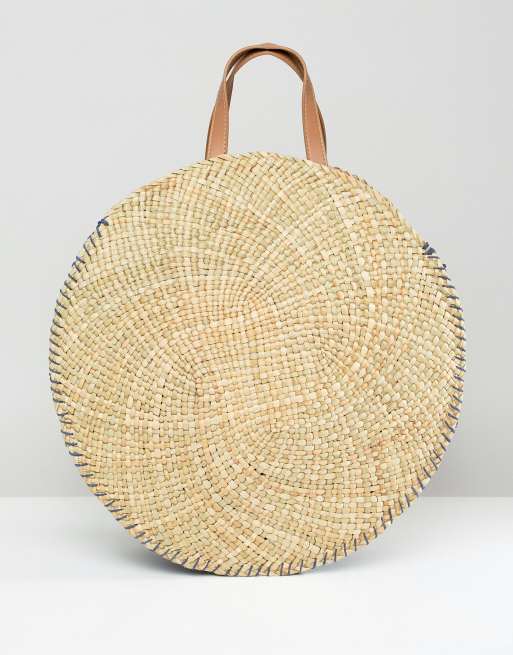 Round 2025 straw tote