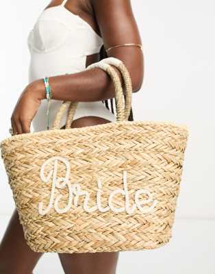 Sac Fourre-tout Mariage Weewooday - Coton Blanc 'Bride To Be' - 34x40cm - Cadeau Fête Mariée