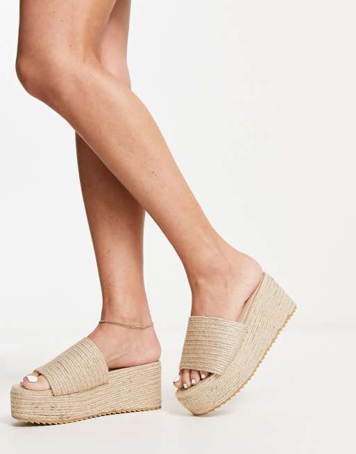 Mules cheap espadrilles plateforme