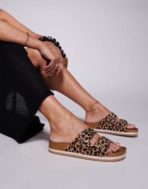 South Beach - Sandali espadrilles leopardati con doppia fibbia - view 1