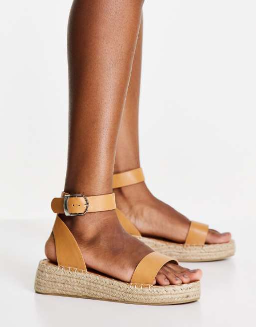 South Beach - Sandali in due parti color cammello