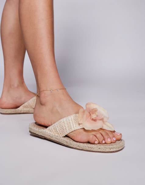South Beach - Sandali stile espadrilles rosa con orchidea - view 1