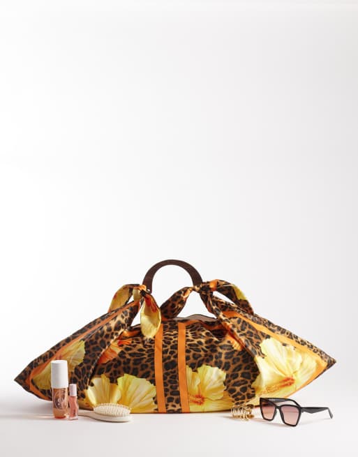 South Beach - Satijnen tas met sjaalprint en dierenprint , 2 van 4