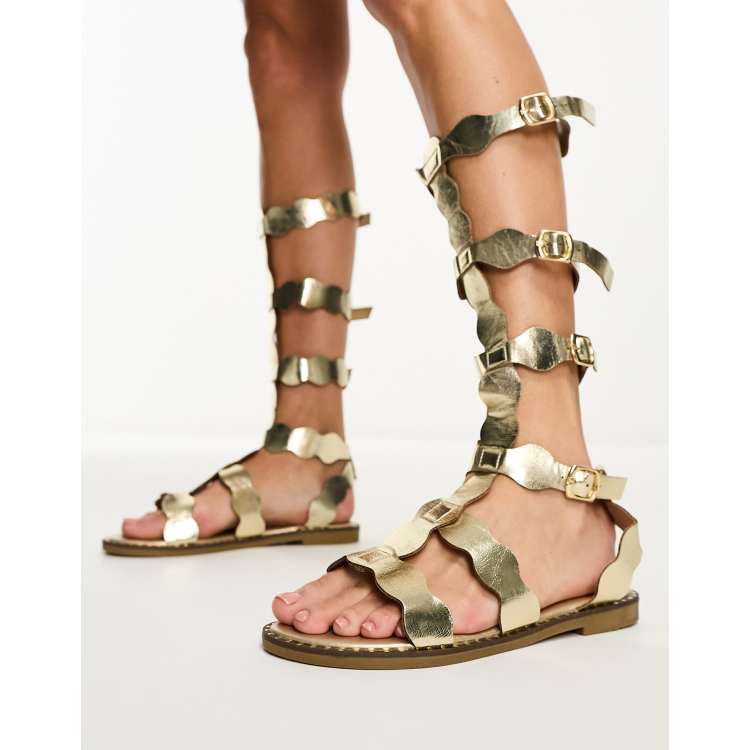 Gold gladiator shoes new arrivals