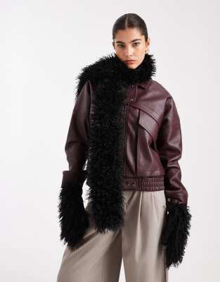 South Beach - Schal und Fäustlinge in Schwarz im mongolischen Stil