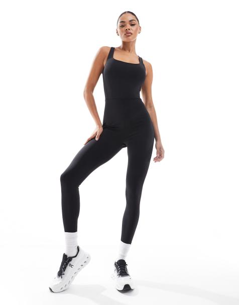 South Beach Scoop vest unitard in black - view 1