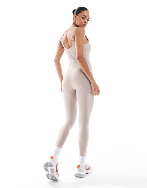 South Beach Scoop vest unitard in stone, 2 of 4