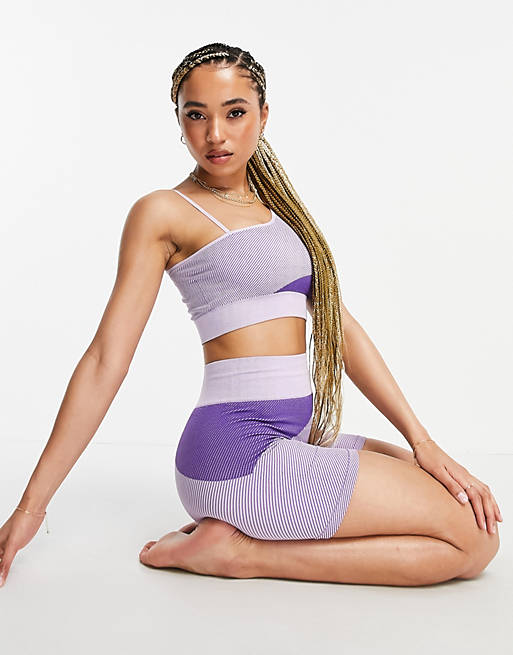South Beach seamless booty shorts in lilac