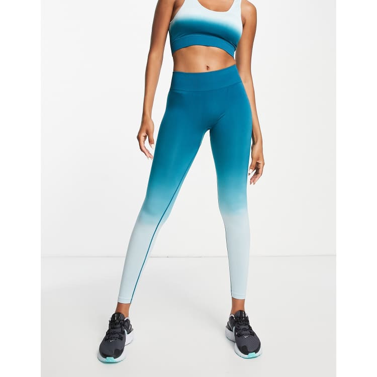 HIIT seamless leggings in ombre blue