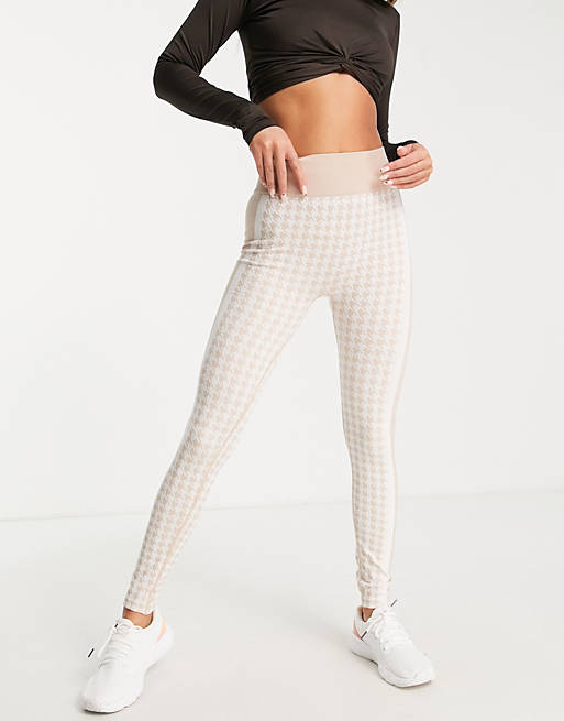 South Beach seamless high waisted leggings in houndstooth
