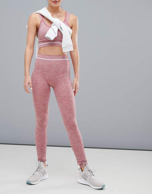 South Beach seamless sculpting leggings in dusty pink