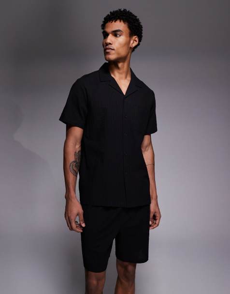 South Beach seersucker short in black - view 1