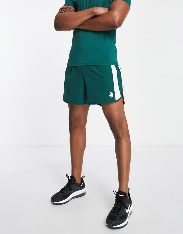 South Beach side stripe shorts in green