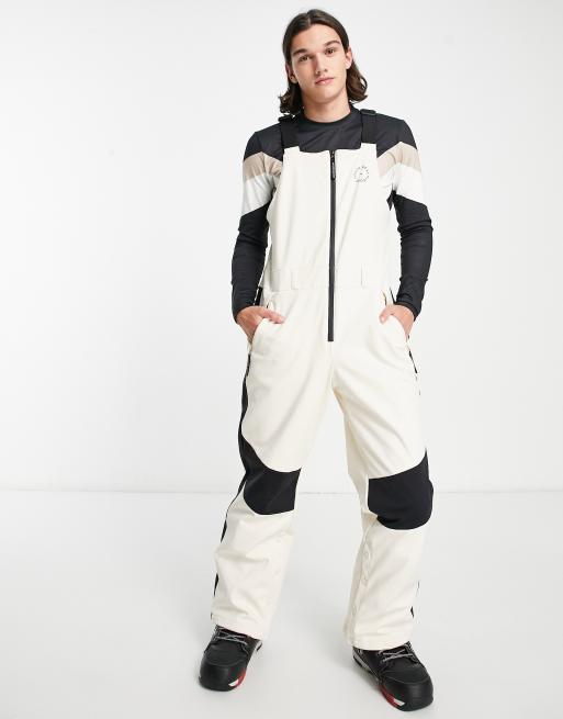 South Beach ski bib pants in cream