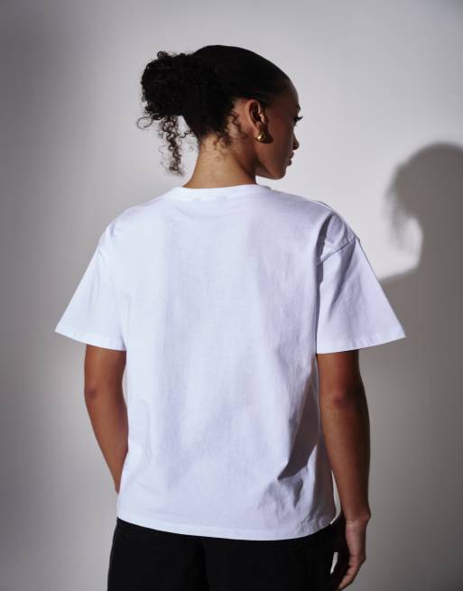 South Beach Ski cocktail class oversized tshirt in cream, 4 of 4