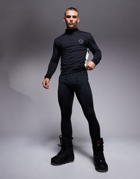 South Beach Ski fleece back leggings in black - view 1