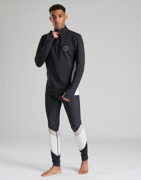 South Beach Ski fleece back leggings in black - view 1
