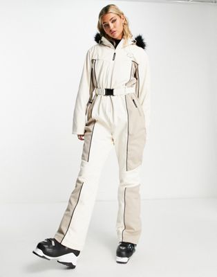 South Beach ski snow suit in beige - ASOS Price Checker