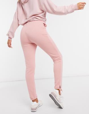 pink slim fit joggers