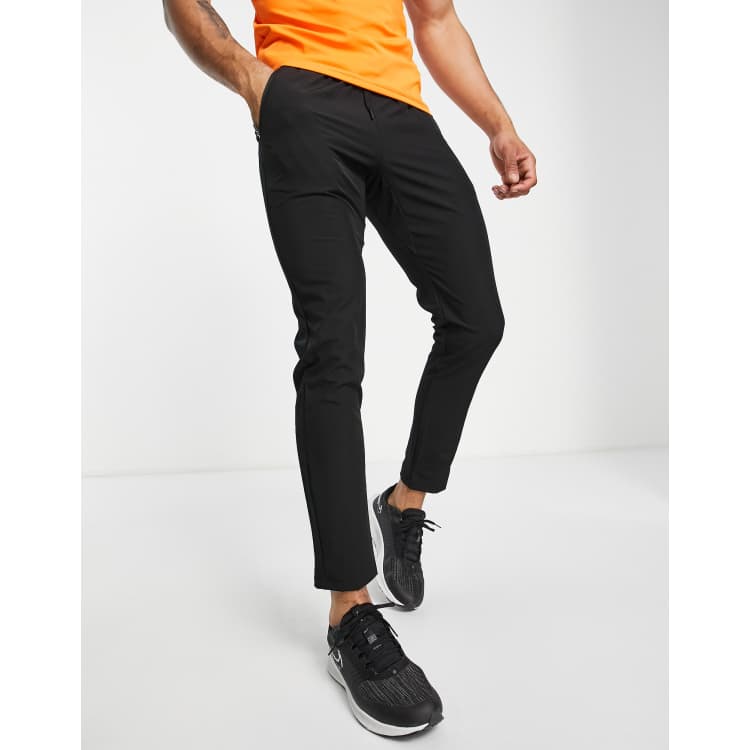 Black store polyester joggers