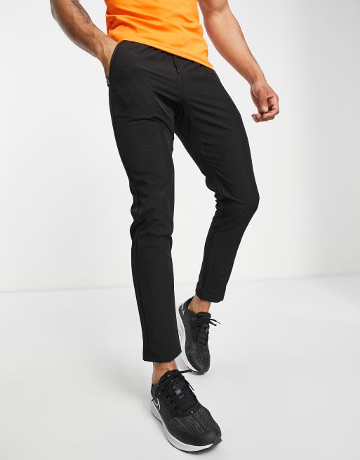 Black polyester hot sale lycra joggers