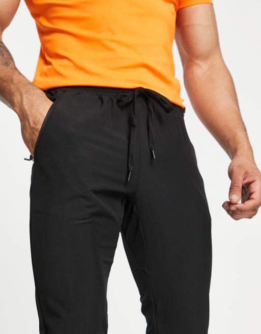 Black polyester sale joggers