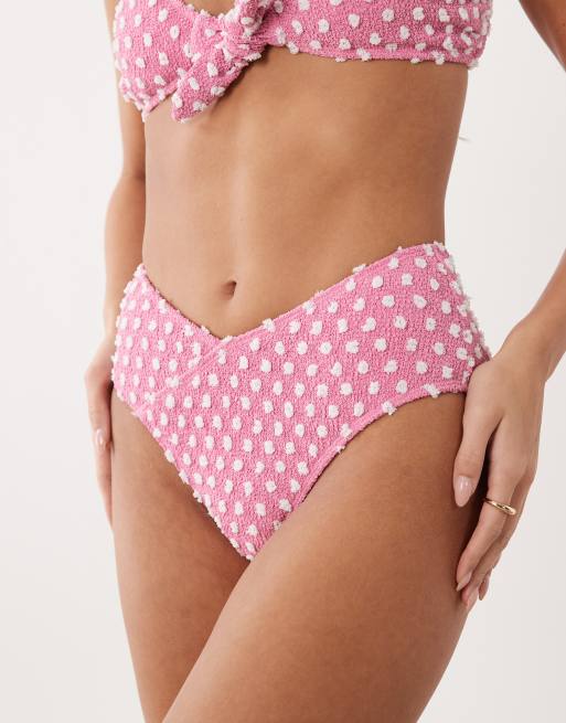 South Beach - Slip bikini avvolgente rosa multicolore