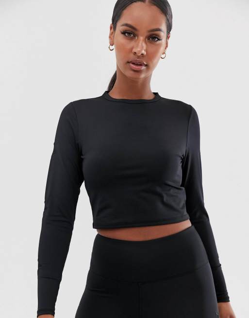 South Beach star mesh long sleeve top in black | ASOS