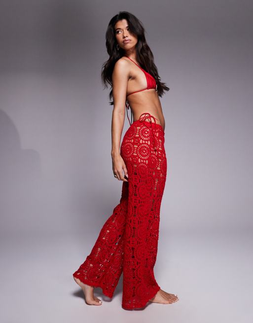 South Beach starfish bikini set in dark red