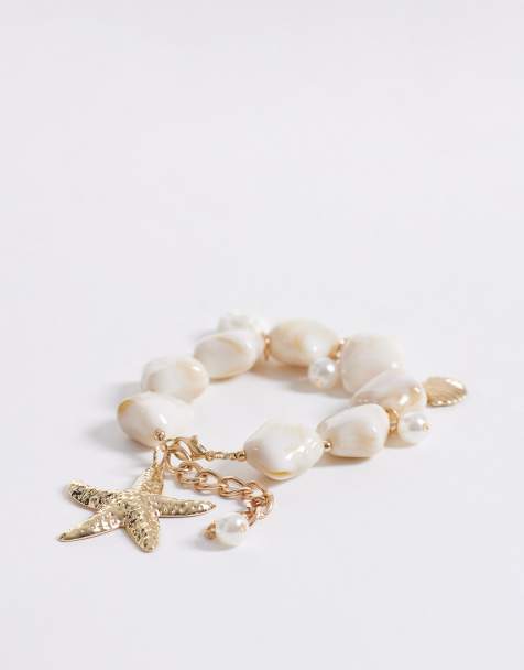 South Beach starfish stone braclet in gold - view 1