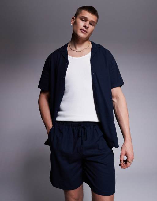 South Beach – Strandshorts in Schieferblau mit Kordelzug