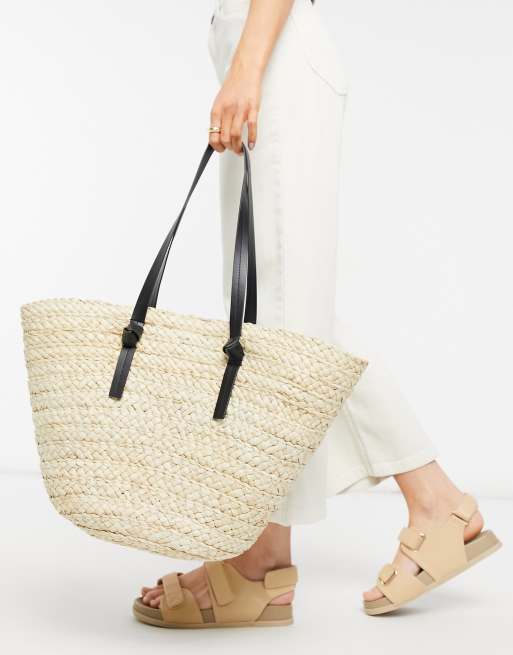 South Beach straw tote in natural