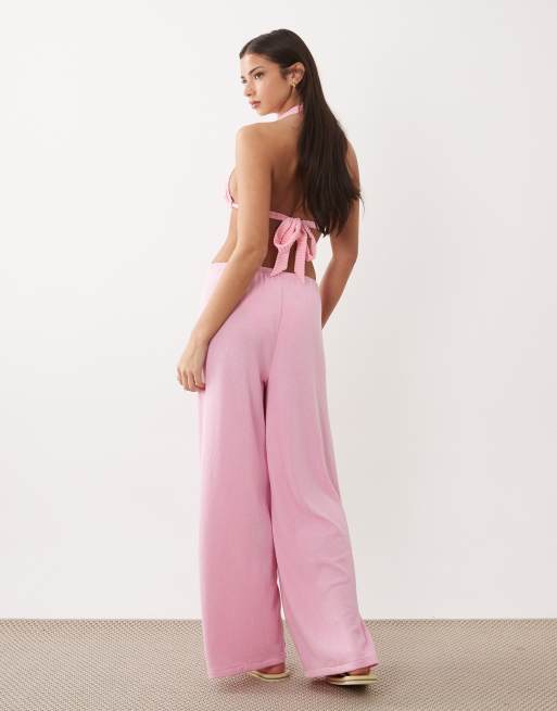 South Beach – Strickhose in Babyrosa mit weitem Bein, 2 von 5