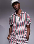 [South Beach] South Beach stripe knit beach shirt in multi (part of a set) XS Multi