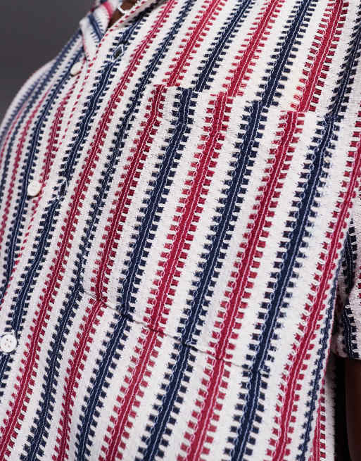 South Beach stripe knit beach shirt in multi - part of a set