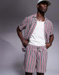 [South Beach] South Beach stripe knit beach shorts in multi (part of a set) M Multi