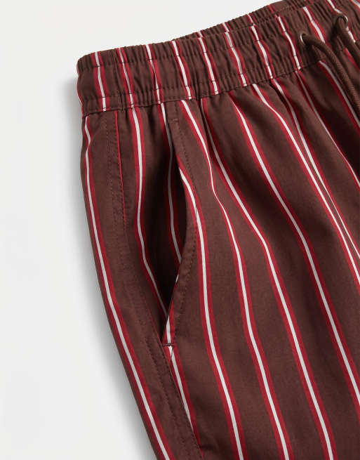 South Beach stripe swim short in dark brown, 9 of 9