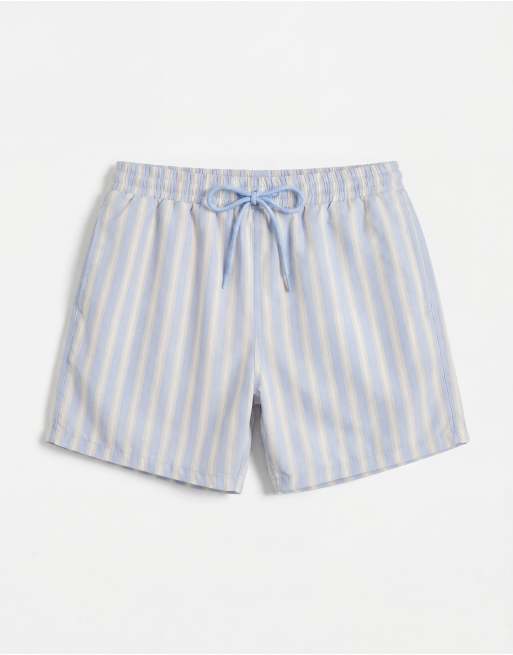 South Beach stripe swim shorts in sky blue, 6 of 7