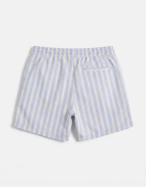 South Beach stripe swim shorts in sky blue, 7 of 7
